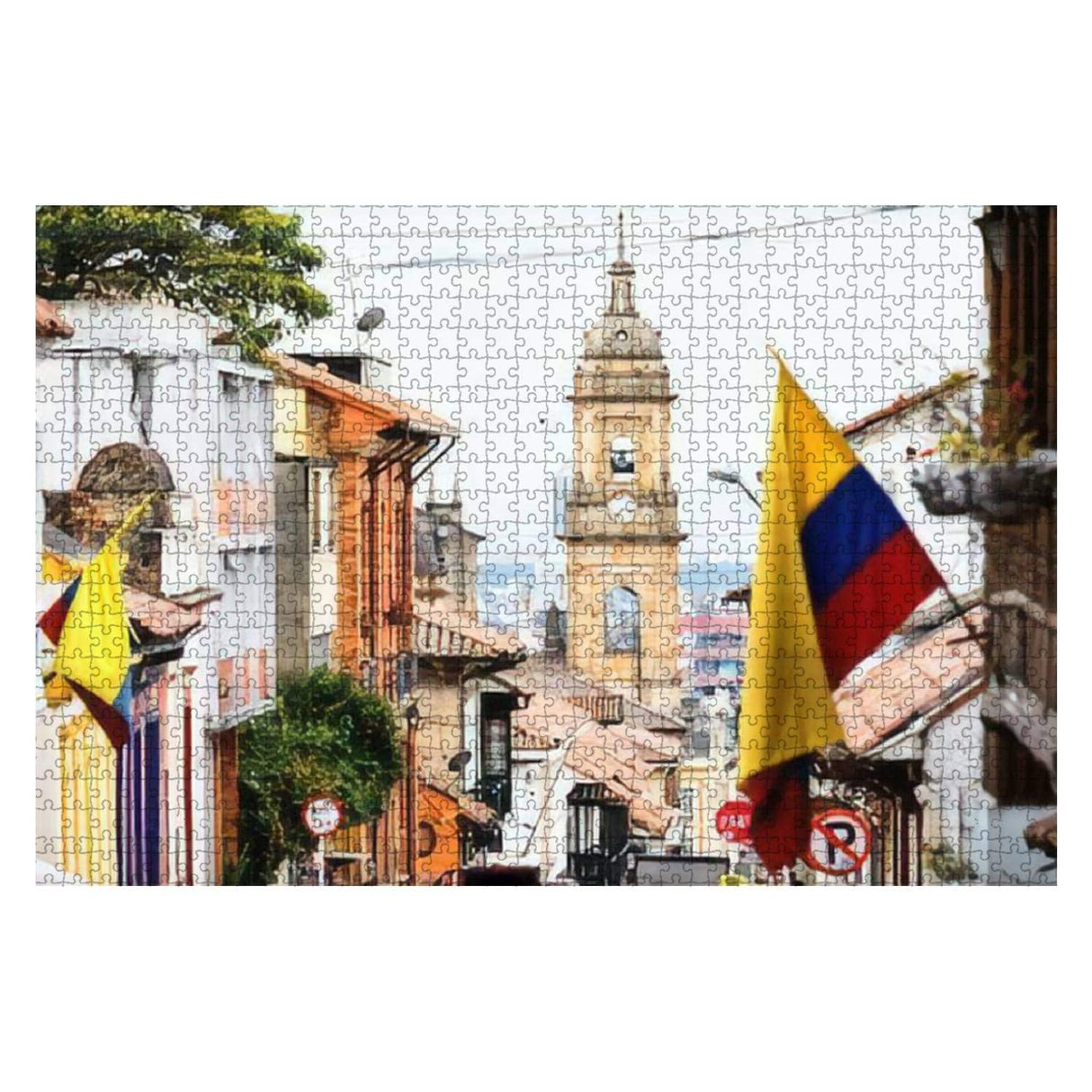 Bogota Colombia NOV 10 2019 View of a Charming Lively Colorful 1000 Piece Wooden Jigsaw Puzzle DIY Children Educational Puzzles Adult Decompression Gift Creative Games Toys Puzzles Home Decor Victoria Kay