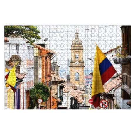 Bogota Colombia NOV 10 2019 View of a Charming Lively Colorful 1000 Piece Wooden Jigsaw Puzzle DIY Children Educational Puzzles Adult Decompression Gift Creative Games Toys Puzzles Home Decor Victoria Kay