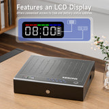 KESONS Gun Safe,Biometric Gun Safe for Pistols,Fingerprint ≤0.1s Quick Access Handgun Safe Pistol Safe with LCD Display for Time Battery/Full-digital Keypad,Safe for Nightstand,car (Frosted Black) KESONS