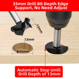 GOINGMAKE 2 in 1 Simple Concealed Hinge Jig with Smart Depth Stop 35mm Drill Bit and Cabinet Hinge Plate Template Drill Jig for Fast Cabinet Hinge and Hinge Plate Mounting,Cabinet Hardware Jig goingmake