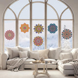 Mandala Designs Suncatcher Window Art Kit, 12 Pcs DIY Window Clings with MarkersYour Own Stained Glass Mandala Art Kit for for Home Decorations Perfect Hobby for Women, Elderly Gorofit