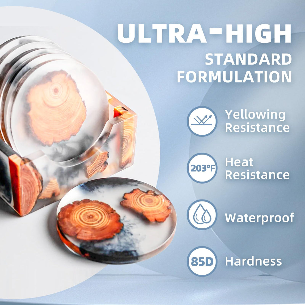 68oz Crystal Clear Resin Kit,No Bubble & Not Yellowing Epoxy Resin for Coating, Casting, Table Top,DIY, Bar Top, River Tables, Resin Art, Wood with High Gloss Finish TAKIMO