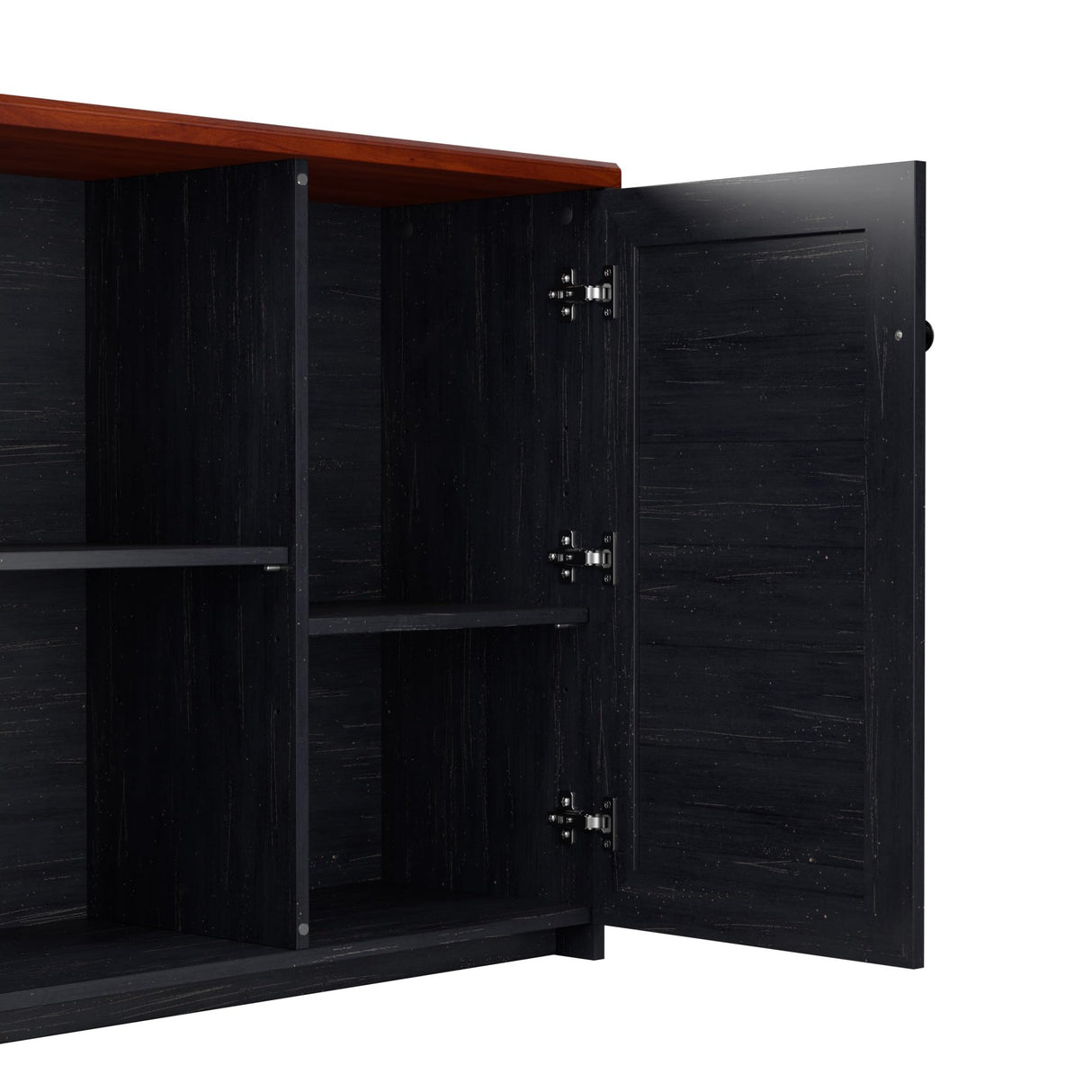 Bush Business Furniture Fairview Antique Black Accent Cabinet with Doors and Adjustable Shelves Bush Business Furniture