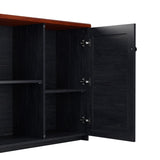 Bush Business Furniture Fairview Antique Black Accent Cabinet with Doors and Adjustable Shelves Bush Business Furniture