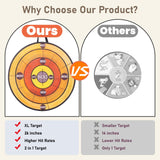 Foam Axe Throwing Game Set,26 inch Large Dart Board,Indoor Outdoor Target Game,Includes a 26 Inch Double-Sided Easy Fold Target,2 Throwing Axes&Stars,12 Sticky Balls&Darts,A Carry Bag,2 Hooks WodGod