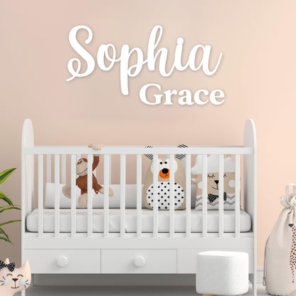 Baby Boy Decor for Nursery - Personalized Wood Name Sign - Nursery Name Sign - Custom with First and Middle Name - Wooden Name Signs - Baby Gifts - - WoodArtSupply