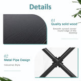 Narrow Industrial Bar Table in Rustic Walnut - 47.24" High Top for Small Spaces LOKKHAN