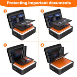 fannos 5200°F Fireproof Document Box, Important Document Organizer, Document Safe Box Fireproof Waterproof, 2025 Latest Model fannos