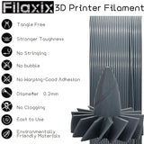 Carbon Fiber PETG Filament 1.75 mm, PETG CF 3D Printer Filament, Compatible with K1C,Bambu LAB,QIDI MAX3, Prusa MK4,FLASHFORGE Adventurer 5M FDM 3D Printer, 1 KG 1 Spool/Marble Grey Filaxix