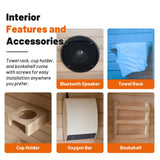 Efficraft Infrared Sauna Indoor, 1 Person Hemlock Wooden Home Sauna, Dry Sauna for Home Spa Room 1350W, Time Temp Pre-Set Sauna Room, w/7 Heating Panels Mini Personal Far Infrared Saunas for Home Efficraft