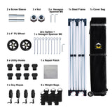 CROWN SHADES 10x20 Pop Up Canopy Tent - Commercial Canopy Tent with 400D Strength Oxford Fabric,Hexagonal Leg,4 Upgraded Weights - Great for Trade Shows,Events,Parties & Commercial Use, White CROWN SHADES