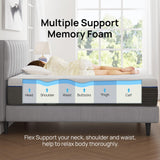 Rolanstar Full Size Mattress 10 Inch, Gel Memory Foam Mattress for Pressure Relief, Fiberglass-Free Comfort Mattress in a Box, Medium Firm Mattres for Kids, CertiPUR-US Certified, White Rolanstar