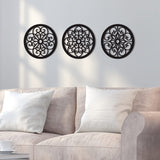 Bnesi 3 Pieces Thickened Rustic Wood Wall Decor,Modern Farmhouse Hanging Decoration for Living Room Bedroom Hallway Decor Office Kitchen Wall Decoration (Modern style) Bnesi