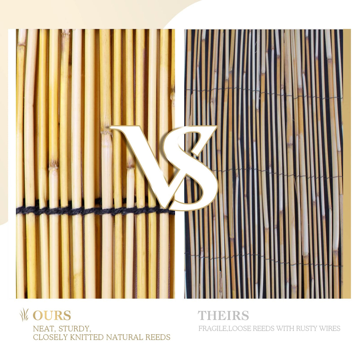 Bamboo Roll-Up Reed Shades - 47" W x 71" H Retro Outdoor Blinds (2 Pack) Tgzwme