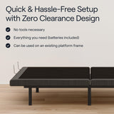 Nectar King Adjustable Base & 12” Mattress (New Version) - Head & Foot Incline - Medium Firm Memory Foam - Cooling Top Layer - 3 Massage Settings - 365-Night Mattress Trial & Forever Warranty Nectar