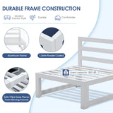 NICESOUL 11 Piece Oversized Luxury Aluminum Outdoor Sectional Sofa with Lounge, Weather Resistant Modular Patio Furniture Set, 500 lbs Heavy Duty Conversation Couch for Poolside Garden, Navy Blue NICESOUL