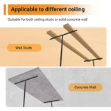 eShelf 4x6ft Overhead Garage Storage Rack, Heavy duty metal garage ceiling storage rack, 22''-40" Adjustable Ceiling Dropdown, 450lbs Loading Weight Capacity, Black eShelf