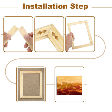 uxcell 2 Pcs DIY Canvas Stretcher Bars, 6 x 6 Inch Canvas Frame Wooden Frames Kit Sturdy Stretcher Frames for Oil Paintings Prints Posters uxcell