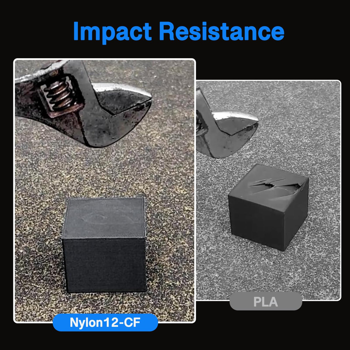 Nylon Carbon Fiber Filament PA12 CF 50G 1.75mm for 3D Printer Filament 3D Engineering Printing yxpolyer