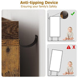 GarveeHome Shoe Cabinet Rattan with 3 Flip Drawers and 4-Tier Shoe Storage Cabinet, Freestanding Shoe Organizer with Adjustable Shelves for Entryway, Closet, Hallway (Brown) GarveeHome