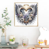 AIBOERL Heart Wing Diamond Art Kits for Adults,Religion 5D Diamond Painting Kits for Adults Beginners,DIY Full Round Drill Diamond Dot Painting Gem Art Kits for Adult, Home Wall Decor 12x12Inch AIBOERL