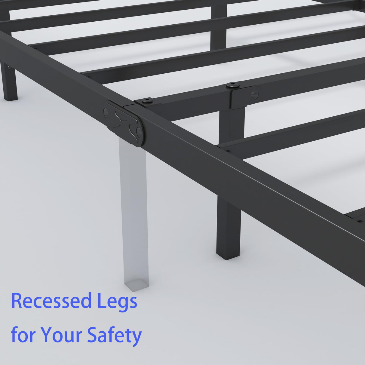 OSASET Floating Bed Frame Full with LED Lights, 10" Metal Platform Bed Frame with Heavy Duty Steel Slats, No Box Spring Needed, Noise-Free, Easy to Assemble OSASET