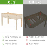 ZSYWODFO 48x24x30in Raised Garden Bed,Wooden Raised Garden Beds Outdoor,Elevated Wooden Planter Box with Legs for Backyard/Patio/Gardener,210lb Capacity-Natural ZSYWODFO