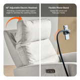 AIRSKY Power Recliner Chair, Oversized Swivel Rocker Recliner, Electric Recliner Chairs for Adults, Nursery Rocking Chairs, Lazy Boy Recliner Chair, P2 (Gray White) AIRSKY