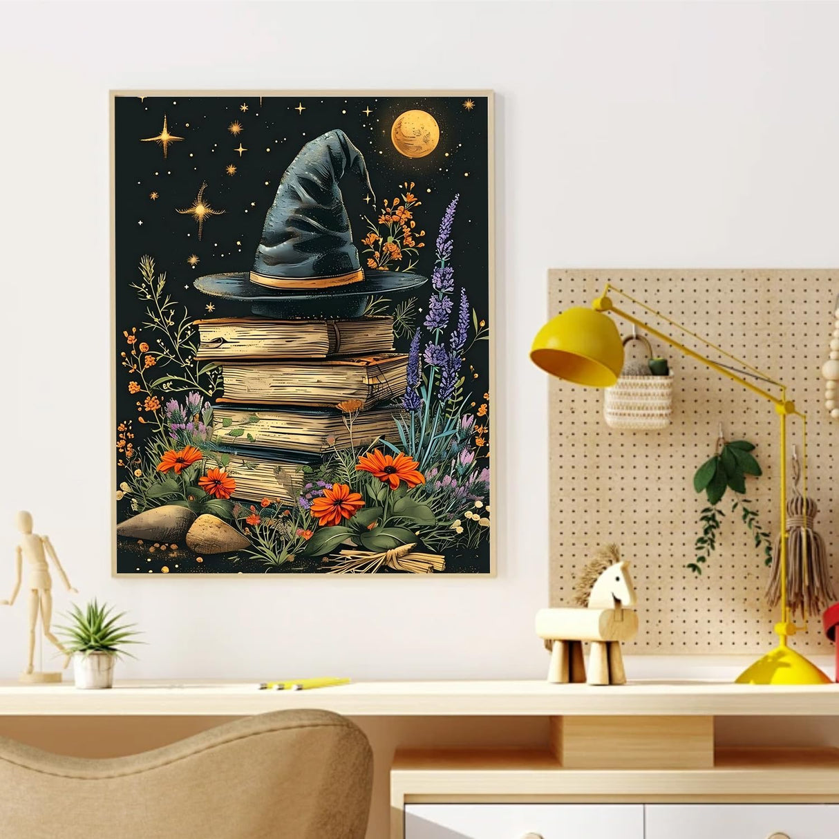 CRZMODE Halloween Paint by Numbers Kit for Adults, Book Paint by Numbers for Adults, Acrylic Painting Crafts for Home Decor Gift (16x20inch) CRZMODE