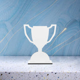 EXCEART Office Desk Decor Trophy Blank Table Sign for Party Table Sublimation Decorations Table Centerpiece Sublimation Blanks Ornaments The Sign Decorate White Supplies Sports EXCEART