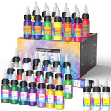 Oasser Airbrush Paint 33 Colors with 3 Thinner, Water-Based Acrylic Air Brush Paint Set, Ready to Spray for Beginners, Hobbyist and Artists, 20 ml/Bottle Oasser