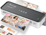 Bonsaii Laminator Machine, 9 Inch Laminators Machine with 50 Laminating Sheets, Laminator with Never Jam Technology for Doc/Posters/Photo, Simple Convenient for Home, Office and School - L418-C Grey bonsaii