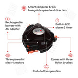 Grillbot Automatic Grill Cleaning Robot with Nylon Brushes, BBQ Grill Cleaner, Grill Brush, Grill Scraper, BBQ Accessories (Black Grillbot + Carry Case) Grillbot