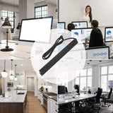 HHSOET Metal 8 Outlet Mountable Power Strip, Wall Mount Outlet Power Strip Heavy Duty, Wide Spaced Commercial Shop Power Strip with Switch, 15A 125V 1875W, 6 FT SJT 14AWG Power Cord.(Black) HHSOET