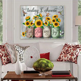Hlison 5D Diamond Painting Kits for Adults, Diamond Art Kits for Kids Beginner, Sunflower DIY Rhinestone Diamond Painting for Gift, Home Wall Decor (12”W x 16”L) Hlison