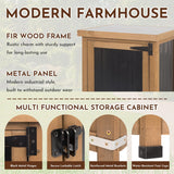 Ketive Outdoor Storage Cabinet, 62" Tall Thin Garden Cabinet with Adjustable Shelf and Weather-Resistant Design Farmhouse Accent Cupboard for Patio, Garden, Yard or Porch (18" L x 18" W x 62" H) ketive