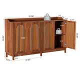 Tribesigns Sideboard Buffet Cabinet, 57" Farmhouse Storage Cabinet with Shutter Doors and Adjustable Shelf, Freestanding Storage Cabinet for Dining Room, Living Room, Kitchen Tribesigns