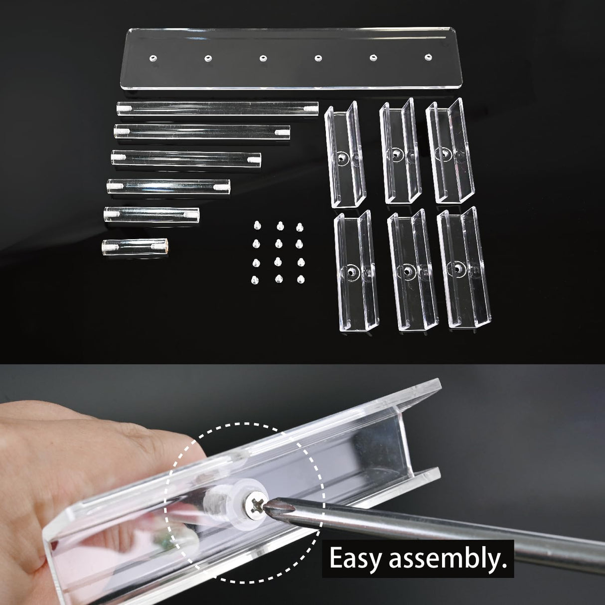 MOOCA 6 Tier Acrylic Eyeglasses Frame Stand, Sunglasses Rack, Sunglasses Stand Acrylic Sunglasses Display, Sunglasses Rack Holder, Acrylic Glass Display, Stylish Eyewear Organizer, 8”H MOOCA