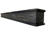 Rustic Mantle | Fireplace Mantel for Decor | Wood Mantel Shelf | Made in USA | Floating Shelf | Farmhouse Fireplace Surround | Long Shelf for Fireplace (Weathered Black, 72 Inch) Strix Ind