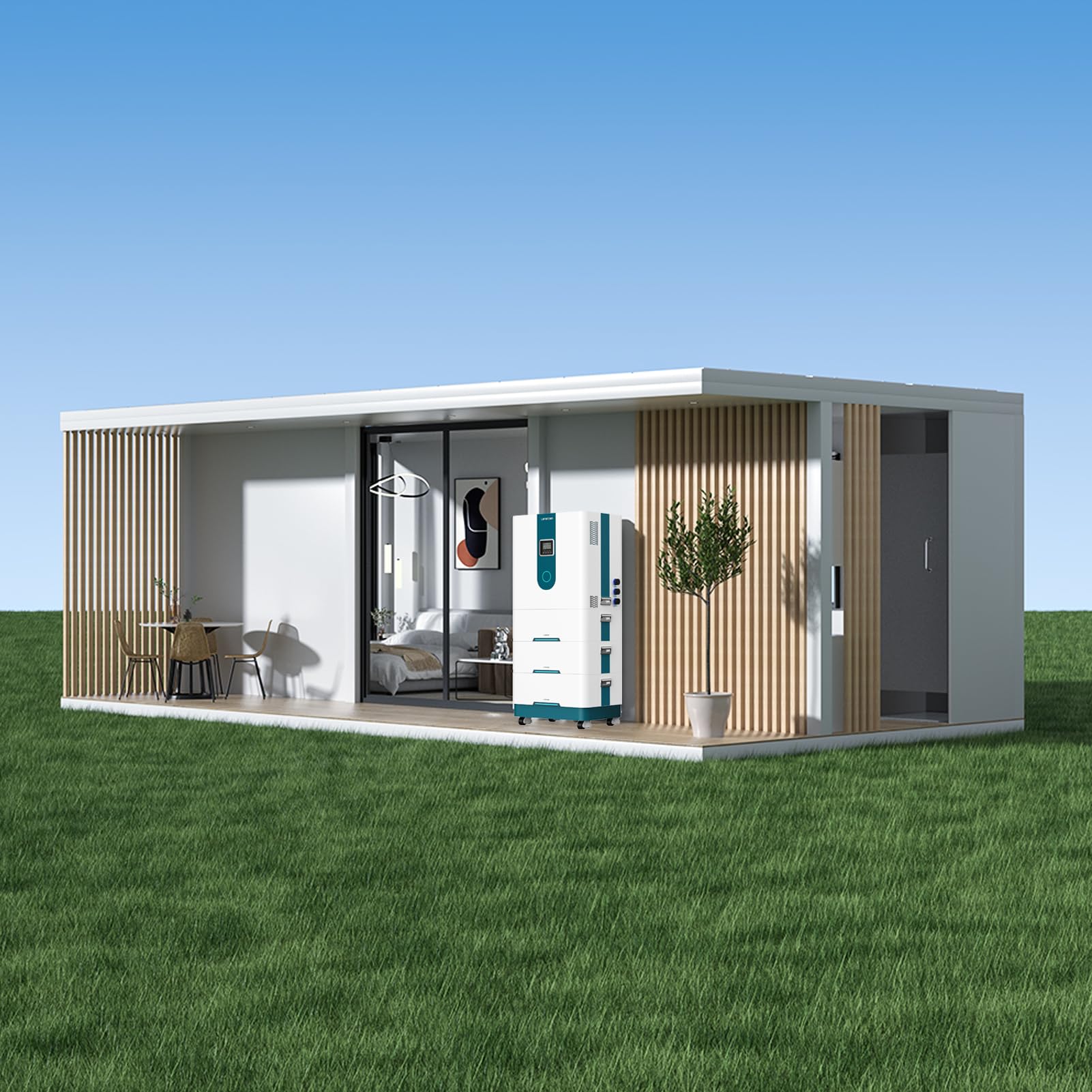 Prefab Tiny House, 20ft and 40ft Mobile Modular House, Tiny Homes to Live in for Adults, Mini Foldable Container House for Backyard, Hotels, Shops,Offices,Kiosk, bar, Outdoor Living– Prepaid  - WoodArtSupply