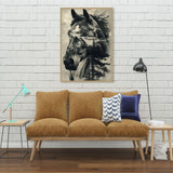 BOHADIY Horse Diamond Art Painting Kits for Adults, Full Drill Tree Diamond Dots Paintings for Beginners, Round 5D Paint with Diamonds Pictures Gem Art Painting Kits DIY Crafts16x12inch Animal Gray BOHADIY