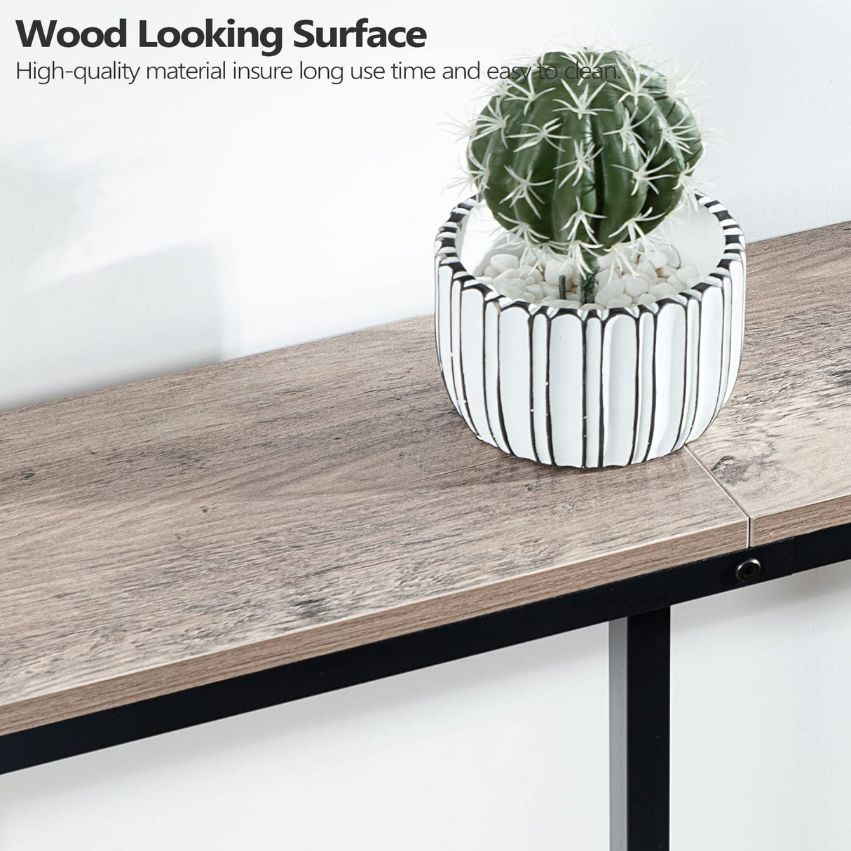 MAHANCRIS Console Table, 70.9" Narrow Long Sofa Table, Entryway Table, Industrial Sofa Table, Side Table, for Hallway, Living Room, Sturdy and Stable, Easy to Assemble, Greige CTHG18001Z MAHANCRIS