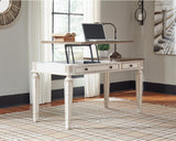 Signature Design by Ashley Realyn French Country 60" Home Office Lift Top Desk with USB Charging, Chipped White Signature Design by Ashley
