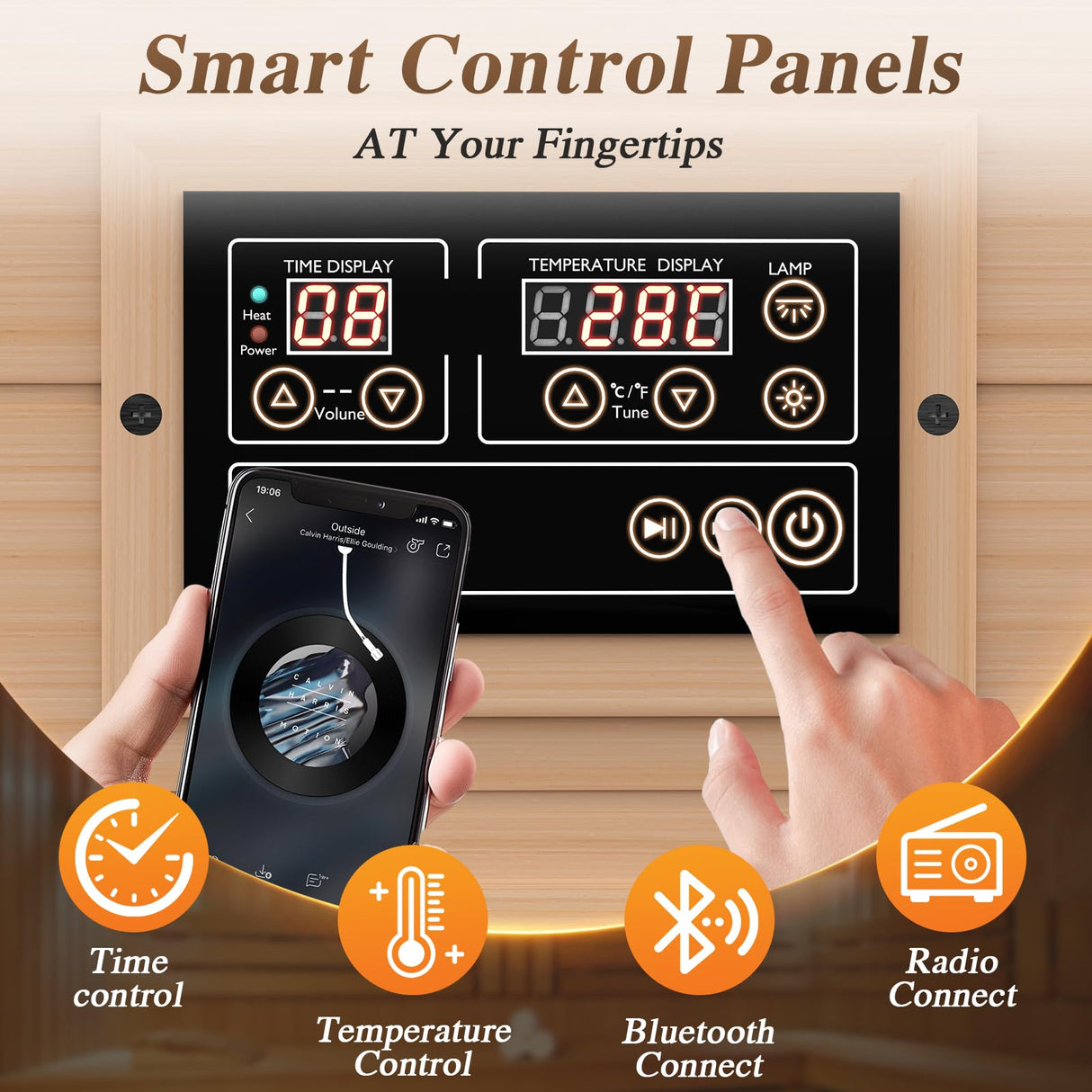 Upgraded 1 Person Sauna Infrared Sauna with Backrest, Hemlock Dry Sauna Indoor Wood Sauna for Home, 1062W 110V Red Light Far Infrared Sauna Low EMF with Integrated Speakers, Reading Lamp NAGLIFOR