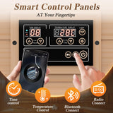 Upgraded 1 Person Sauna Infrared Sauna with Backrest, Hemlock Dry Sauna Indoor Wood Sauna for Home, 1062W 110V Red Light Far Infrared Sauna Low EMF with Integrated Speakers, Reading Lamp NAGLIFOR