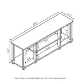 Furinno ‎20 Pounds Turn-N-Tube No Tools 3D 3-Tier Entertainment TV Stand up to 50 inch TV, Square Tubes, Americano/Black Furinno