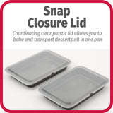 GoodCook Set of 2 Nonstick Steel 13" x 9" Cake Baking Pans with Covers, Gray GoodCook