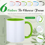 kymqlyw 12 Pack 11OZ, Sublimation Mugs, Tazas Para Sublimation, Sublimation Coffee Mugs,Sublimation Cups Bulk Mugs for Coffee Soup Hot Cocoa Tea Milk Latte(Red,Black,Orange,Pink) kymqlyw