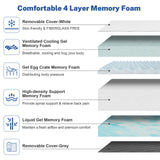 WEUP Extra Firm King Memory Foam Mattress, 14 Inch Medium - Extra Firm Dual Side Flippable Mattress for Back Pain, Made in USA, CertiPUR-US Certified, 80" x76" WEUP