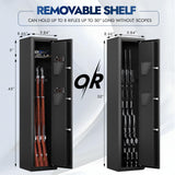 KAER 2-3 Gun Safe for Rifles and Pistols Gun Safe for Home with Quick Access Removable Shelf Gun Cabinet with Removable Gun Racks Pistol Pockets (2-3 Gun) KAER